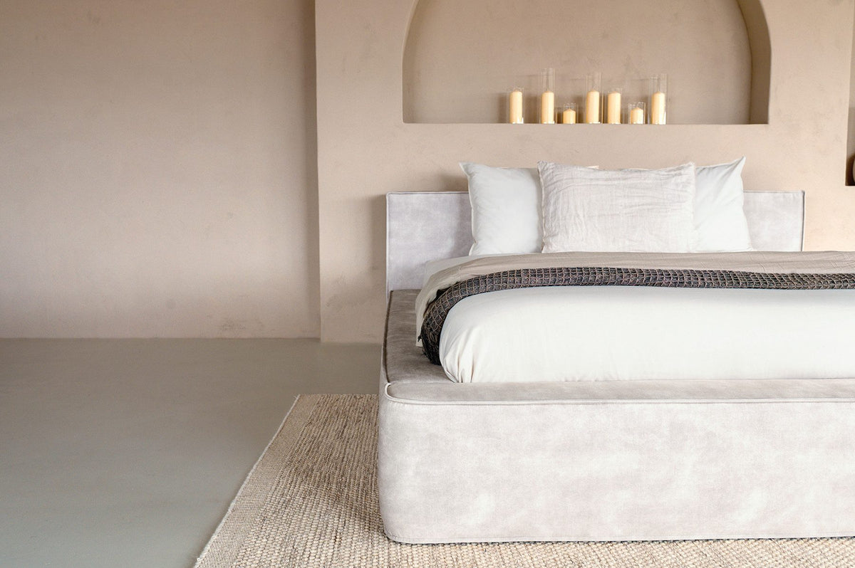 Sitheim Polsterbett Adore Element Pearl Beige, Integrierter Staulattenrost, aufbewarung box