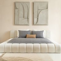 Sitheim-Europe upholstered bed Adore design bed incl. hybrid pocket mattresses 26 cm (1x bed frame, 2x slatted frames, 1x mattress)