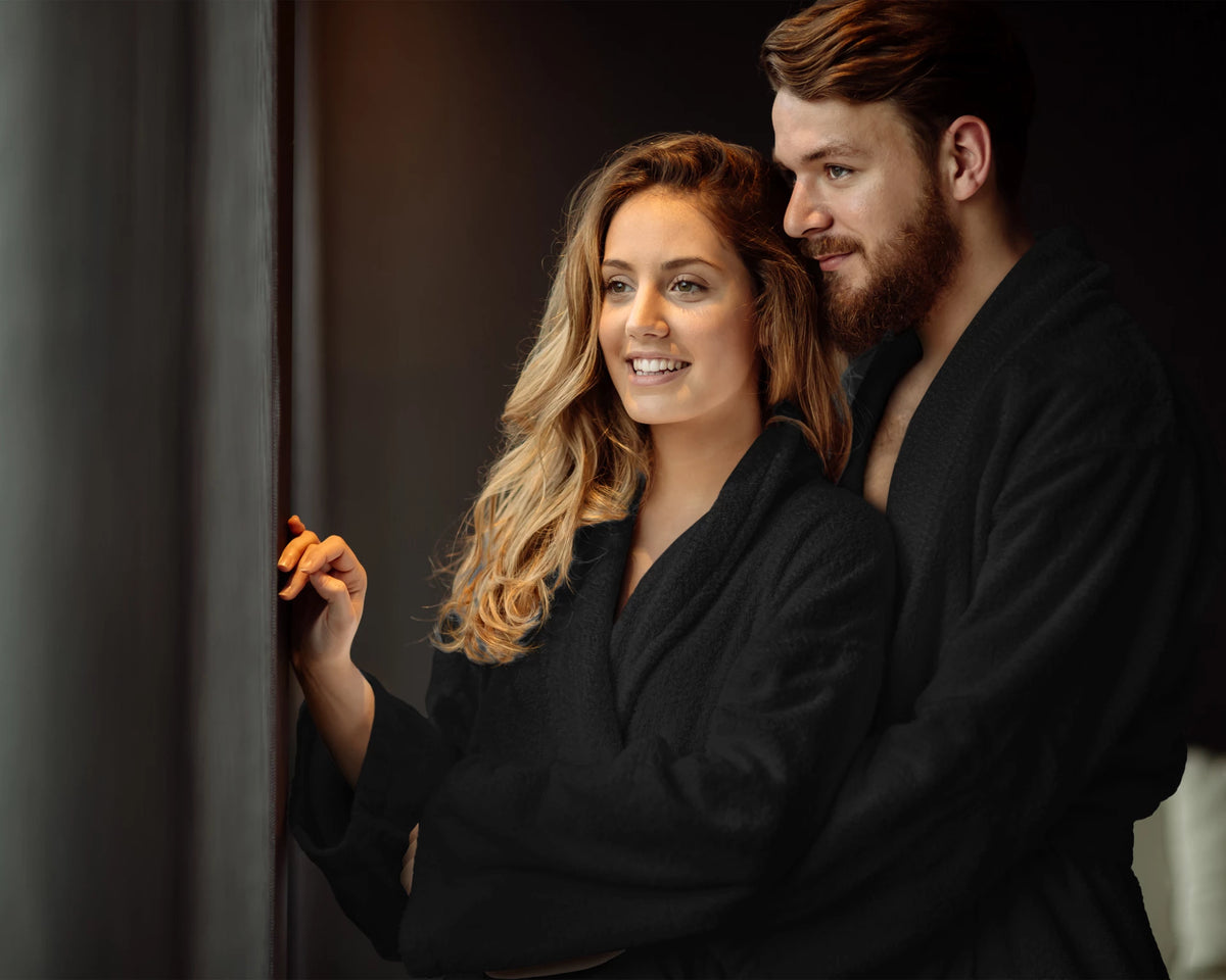 Bathrobe made of soft terry cloth