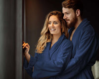 Bademantel aus weischem Frotté