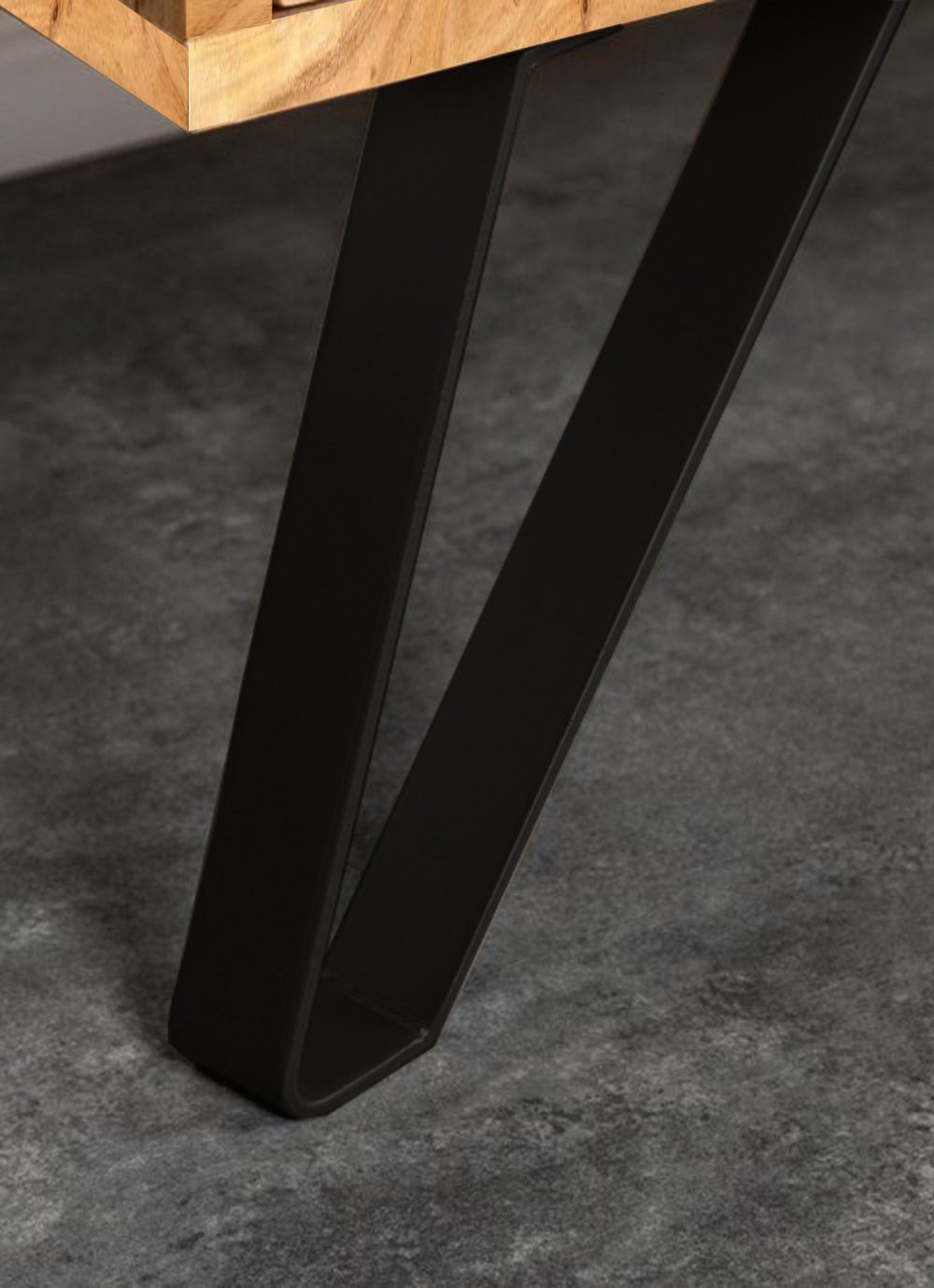 WAVE Design TV Board 160cm black mango solid wood