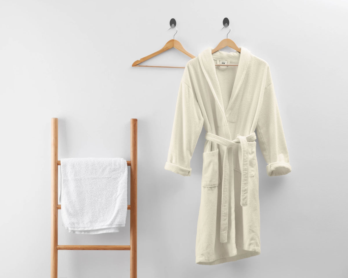 Bathrobe made of soft terry cloth