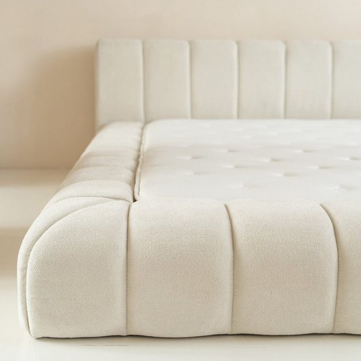 Sitheim-Europe upholstered bed Adore design bed incl. hybrid pocket mattresses 26 cm (1x bed frame, 2x slatted frames, 1x mattress)