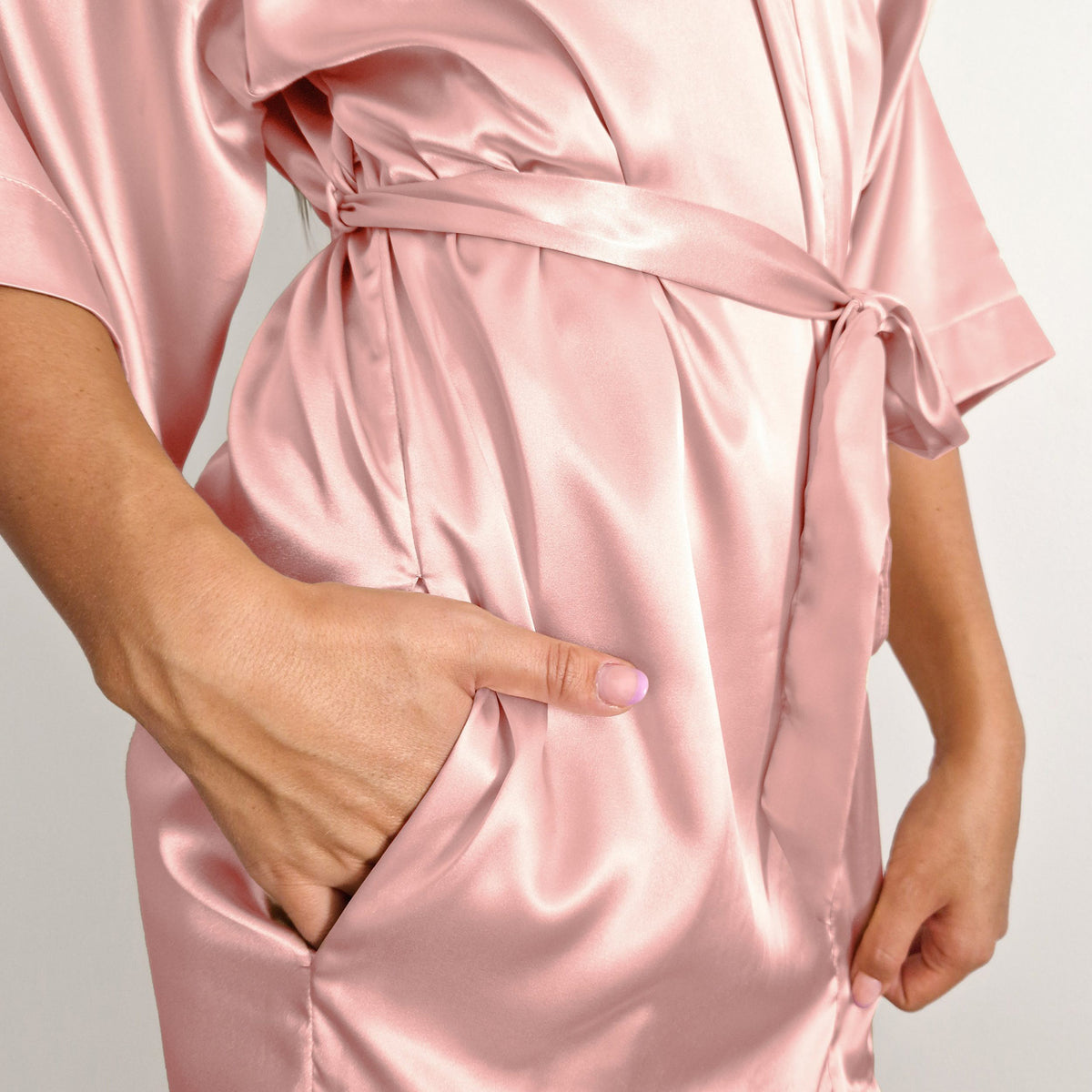 Damenbademantel Kimono Satin