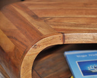 AUSTIN Couchtisch Retro Couchtisch 60 cm Akazienholz Haarnadelbeine