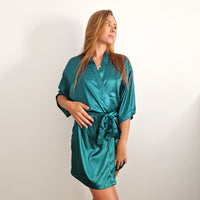 Damenbademantel Kimono Satin