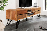 WAVE Design TV Board 160cm black mango solid wood