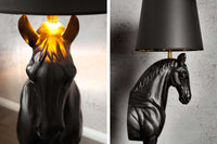 BLACK BEAUTY Extravagante Stehlampe 130cm schwarz Pferdefigur
