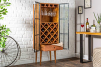 BODEGA Massives Weinregal 145cm Akazienholz Flaschenregal Industrial Design
