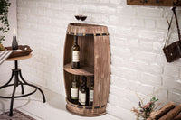 BODEGA Elegantes Regal 79cm natur Pinie halbes Weinfass Shabby Chic