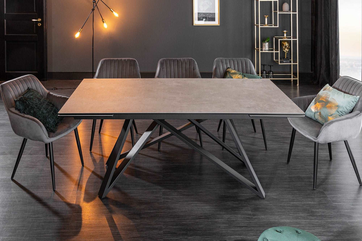 ATLAS Ausziehbarer Esstisch 180-220-260cm Beton Keramik made in Italy