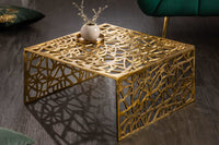 ABSTRACT Handgearbeiteter Couchtisch 60cm Alu gold im Gap Design