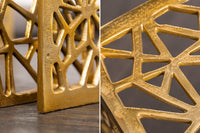 ABSTRACT Handgearbeiteter Couchtisch 50cm 2er Set gold im Gap Design