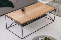 ARCHITECTURE Industrial Couchtisch 110cm Eiche geölt mit Ablage