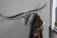 BULL Design Garderobe 100cm Aluminium Wanddekoration Stierkopf
