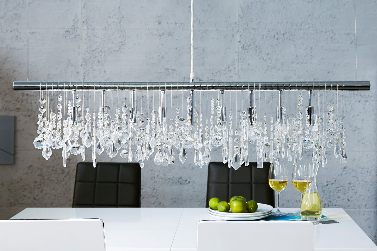 DIAMONDS XL Extravagante Hängelampe 120cm Kristall Lampe mit 9 Leuchten