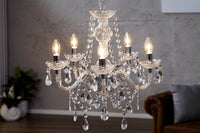 Eleganter Kronleuchter CRYSTAL 55cm klar Acryl 5-armig Lüster