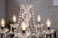 Eleganter Kronleuchter CRYSTAL 55cm klar Acryl 5-armig Lüster