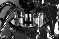 Eleganter Kronleuchter BLACK CRYSTAL 55cm schwarz Acryl 5-armig Lüster