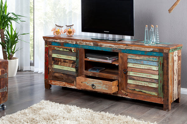 JAKARTA Unique TV board 150cm colorful recycled solid wood