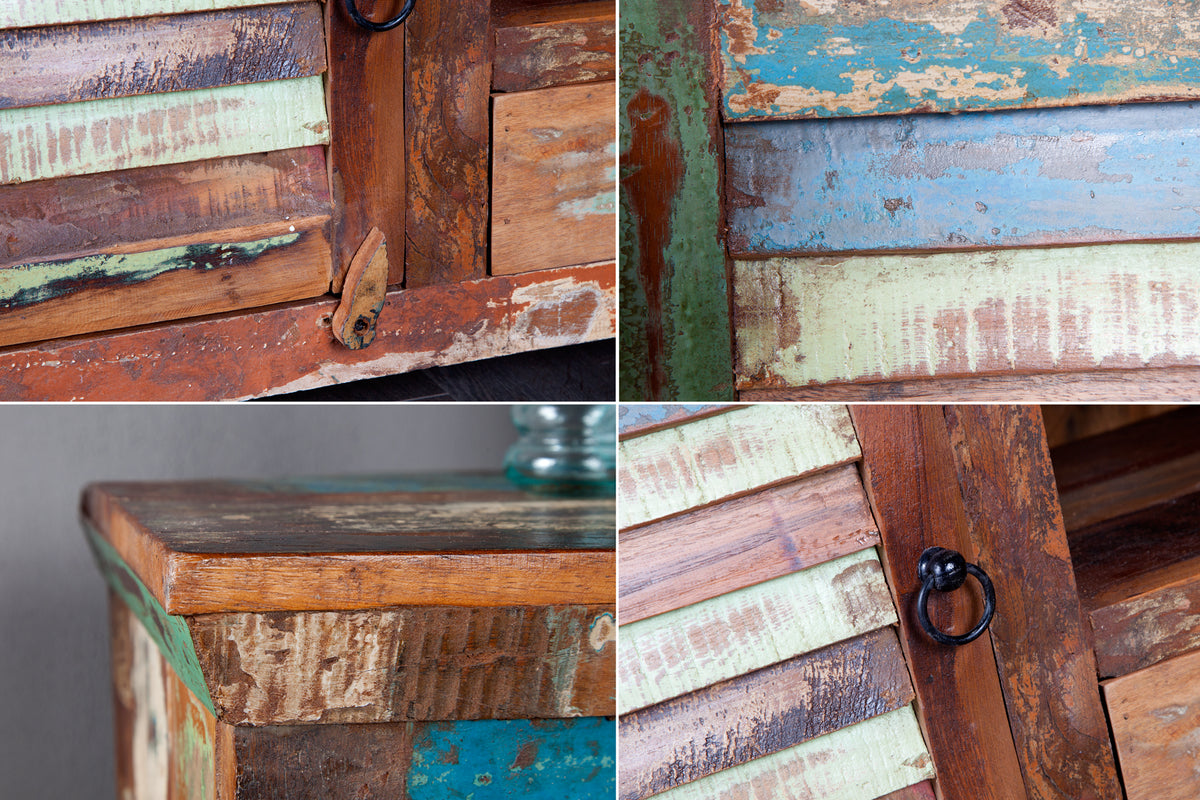 JAKARTA Unique TV board 150cm colorful recycled solid wood