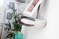 TEAR Modern design wall shelf 40cm silver aluminum