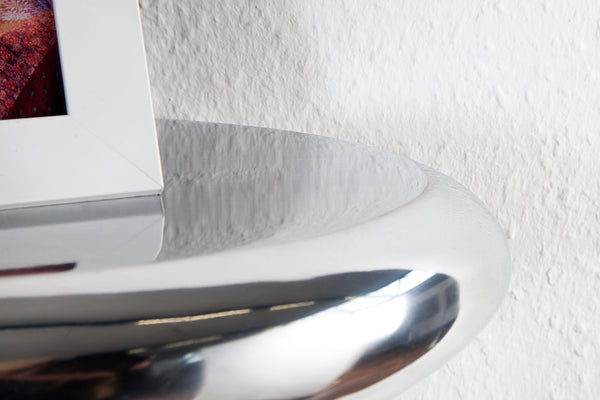 TEAR Modernes Design Wandregal 40cm silber Aluminium
