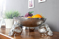Design Deko-Schale SKULL 35cm silber Aluminium Totenkopf