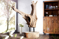 Massives Teakholz Ornament FLAME 30-40cm Treibholz Dekoration
