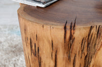 GOA Solid Coffee Table 50cm Acacia Tree Trunk Stool Side Table