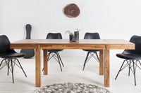 PURE solid wood dining table 120-200cm Sheesham with extension plates