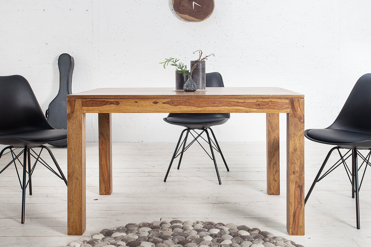 PURE solid wood dining table 120-200cm Sheesham with extension plates
