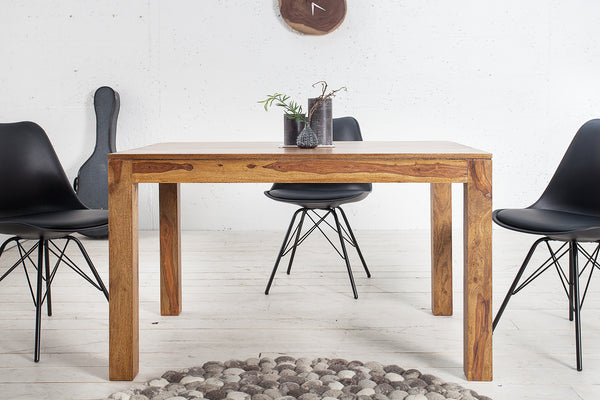 PURE solid wood dining table 120-200cm Sheesham with extension plates
