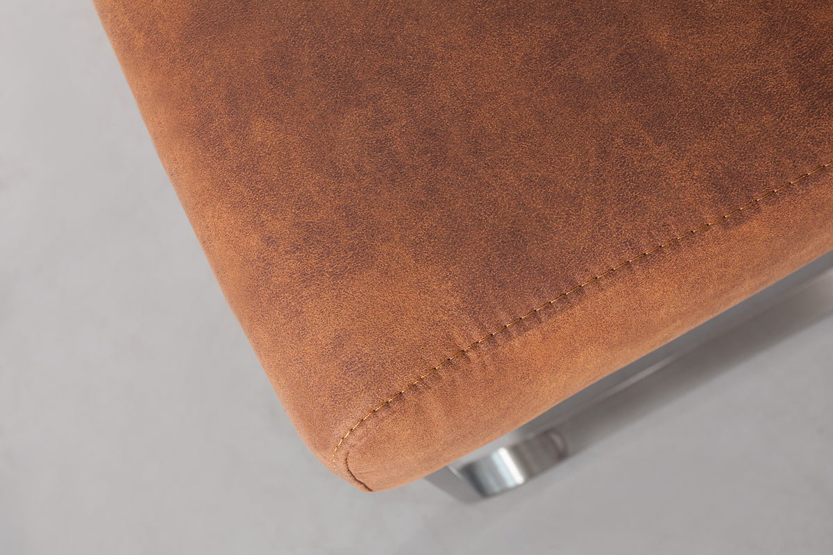 COMFORT Design Freischwinger Stuhl mit Edelstahl-Gestell