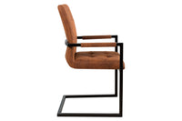 OXFORD design cantilever chair with armrest iron frame