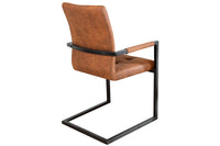 OXFORD design cantilever chair with armrest iron frame