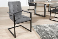 OXFORD design cantilever chair with armrest iron frame