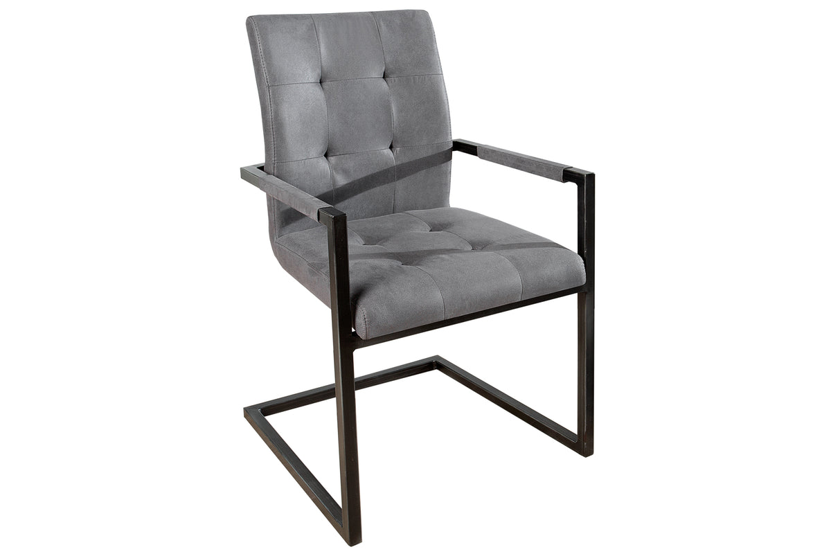OXFORD design cantilever chair with armrest iron frame