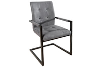 OXFORD design cantilever chair with armrest iron frame