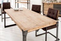 FACTORY Industrial Design Esstisch  160cm Akazie weiß gekälkt