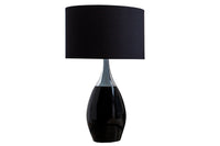 CARLA Moderne Tischlampe 60cm mit Leinenschirm