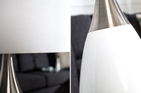 CARLA Moderne Tischlampe 60cm mit Leinenschirm