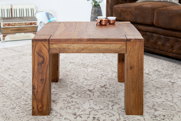 MAKASSAR Massivholz Couchtisch 60cm Sheesham einzigartige Maserung