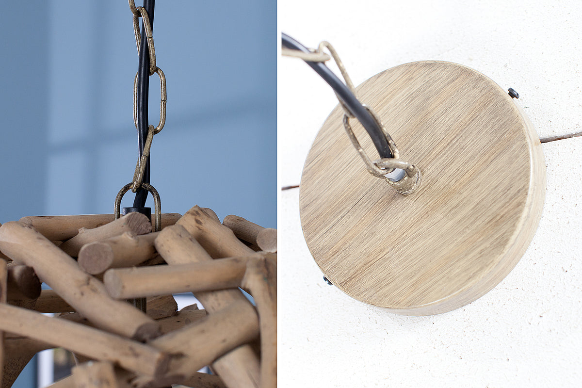 Handgearbeitete Hängeleuchte PURE NATURE I 40cm Treibholz Hängelampe