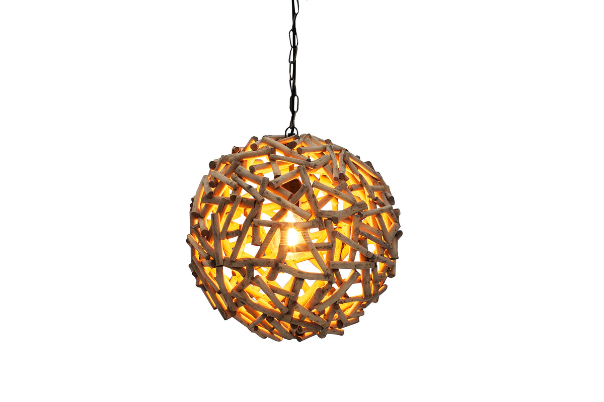Handgearbeitete Hängeleuchte PURE NATURE I 40cm Treibholz Hängelampe