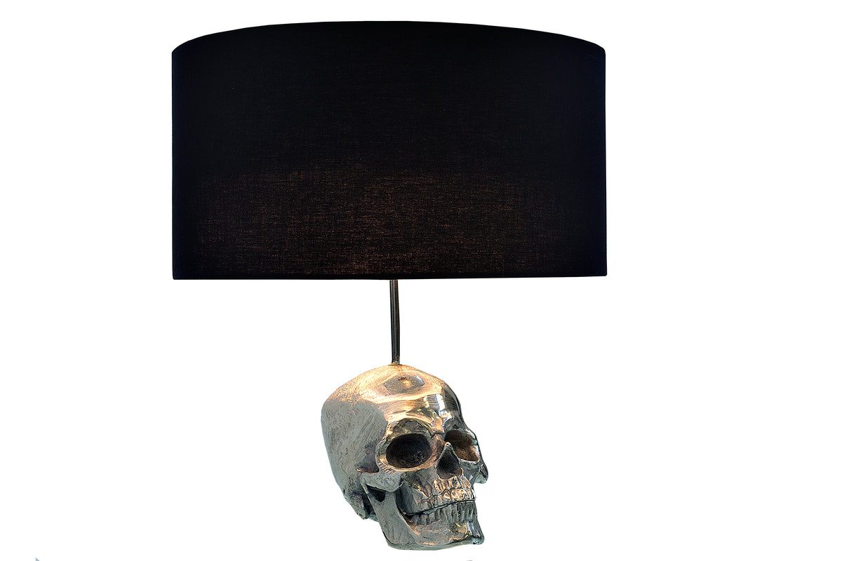 Extravagante Tischlampe SKULL 44cm schwarz Totenkopf Tischleuchte