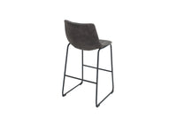DJANGO Industrial Design Barstuhl vintage grau mit Eisengestell
