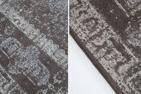 PURE UNIQUE Orientalischer Baumwoll-Teppich 240x160cm hellgrau geometrische Muster