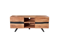 AMAZONAS Solid TV board 160cm acacia metal lowboard tree edge
