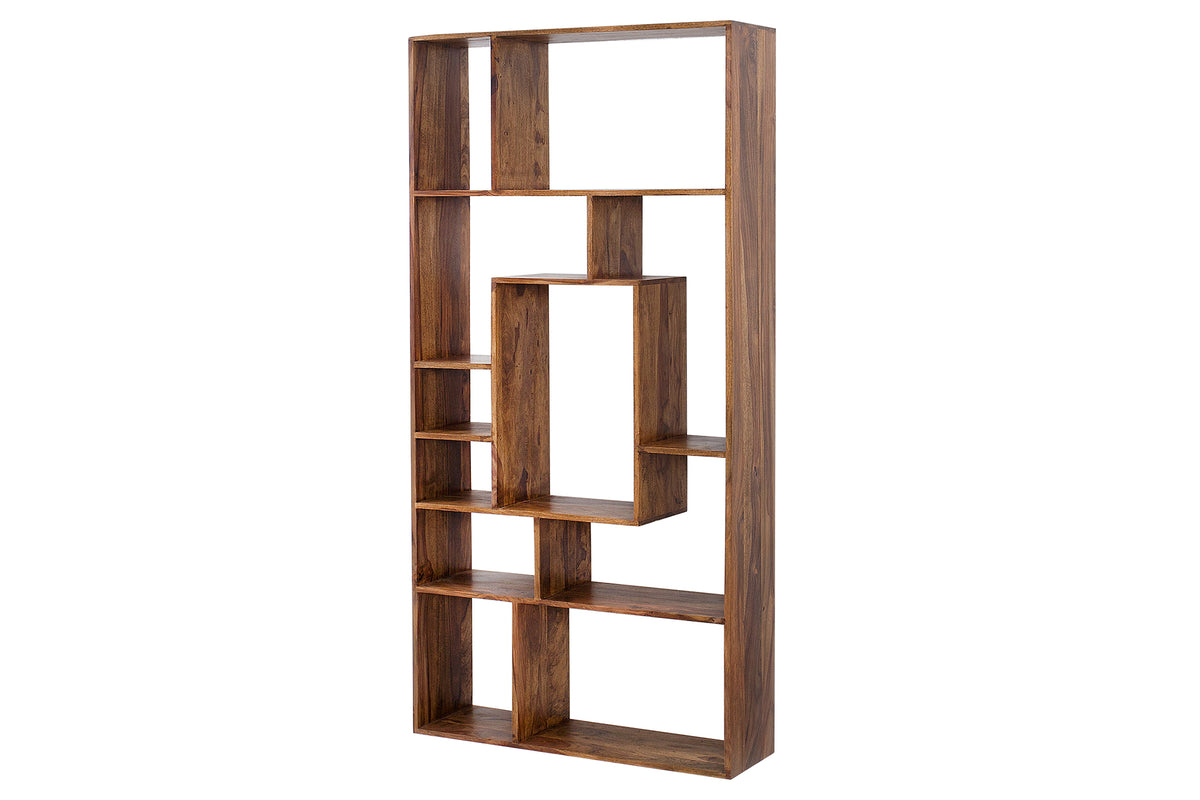 CUBUS Massives Bücherregal Sheesham 180cm einzigartige Maserung